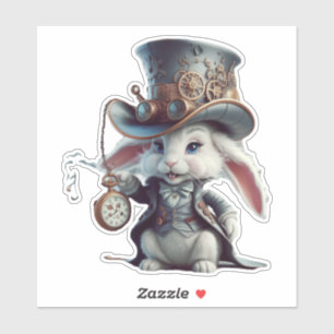 The Timekeepers Steampunk Bunny Sticker