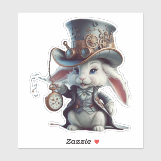 The Timekeepers Steampunk Bunny Sticker (Sheet)