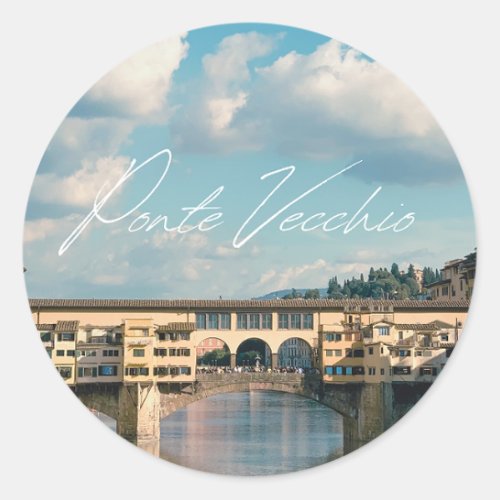 The Timeless Charm of Ponte Vecchio Classic Round Sticker