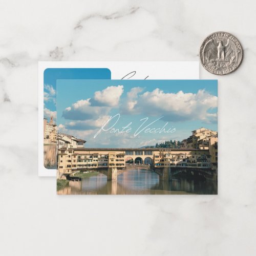 The Timeless Charm of Ponte Vecchio Note Card