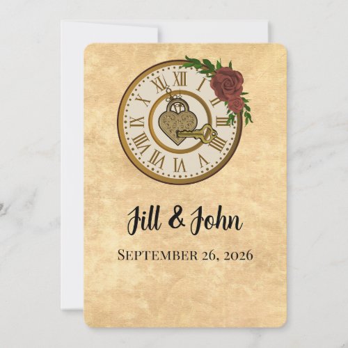 The Timeless Nocturne: Clockwork Heart Invitation