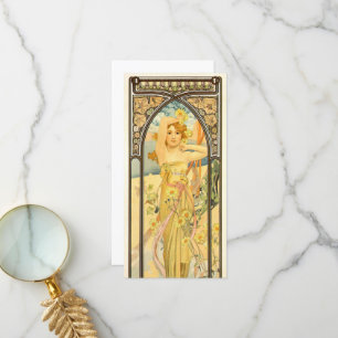 The Times of the Day, Brightness of Day by Mucha Thank You Card