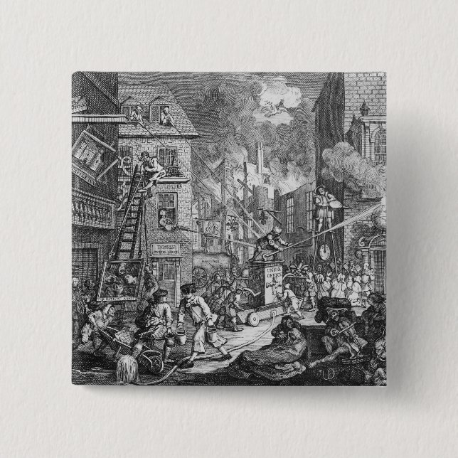 The Times, Plate I, 1762 Pinback Button (Front)