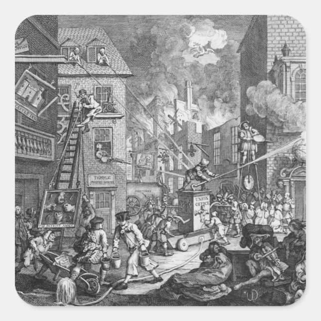 The Times, Plate I, 1762 Square Sticker (Front)