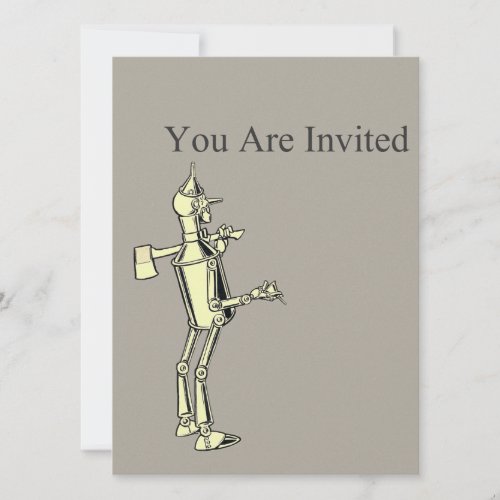 The Tin Man _ Vintage Illustration Invitation