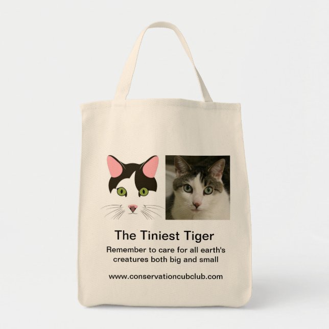 The Tiniest Tiger's Organic Grocery Tote Bag (Front)