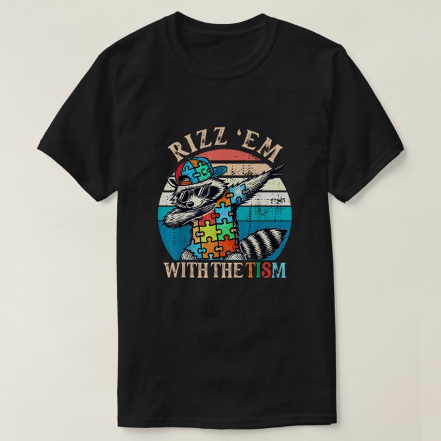 The Tism Rizz - Unlocking Charisma Level T-Shirt (Design Front)