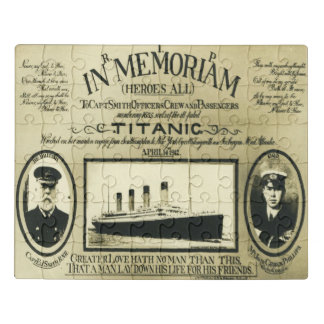 THE TITANIC In Memoriam Jigsaw Puzzle