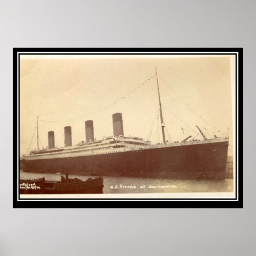 The Titanic Series Old vintage Photo Poster