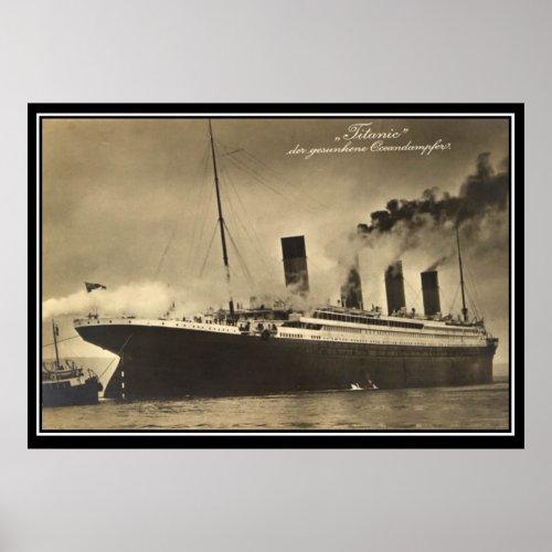 The Titanic vintage Photo Poster titanic Series