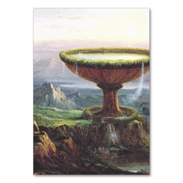 The Titan's Goblet by Thomas Cole Table Number (Front)
