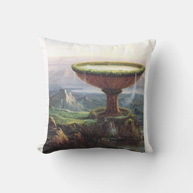 The Titan's Goblet by Thomas Cole Throw Pillow (Front)