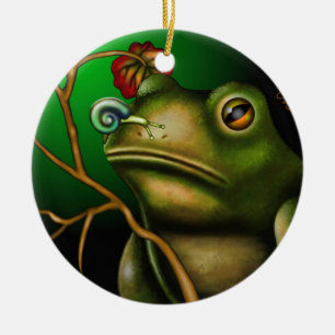 The Toad And The Snail II Ceramic Ornament