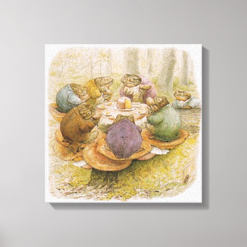 The Toads Tea Party by Beatrix Potter Canvas Print