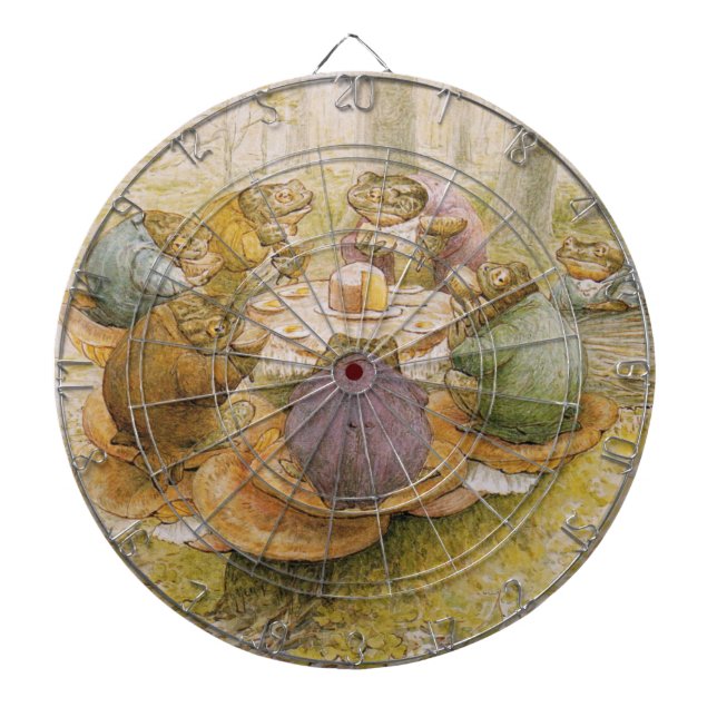The Toads' Tea Party (by Beatrix Potter) Dart Board (Front)
