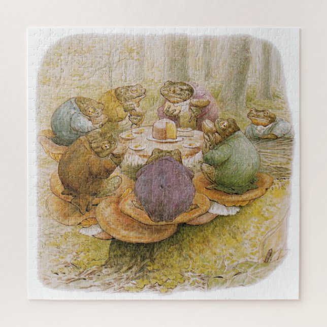 The Toads' Tea Party (by Beatrix Potter) Jigsaw Puzzle (Vertical)
