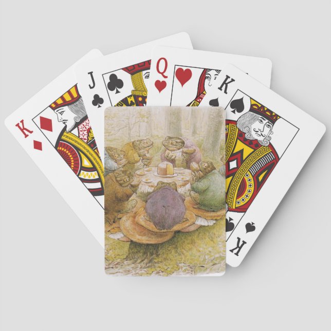 The Toads' Tea Party (by Beatrix Potter) Poker Cards (Back)