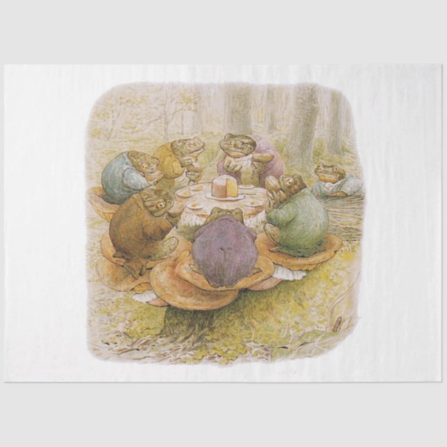 The Toads' Tea Party (by Beatrix Potter) Tissue Paper (Front)