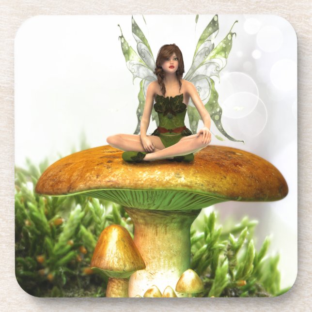 The Toadstool Fairy Drink Coaster (Front)