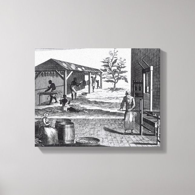 The Tobacco Manufactory in Different Branches Canvas Print (Front)