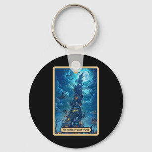 The Toilet Paper Tower (the Rower) Halloween Tarot Keychain