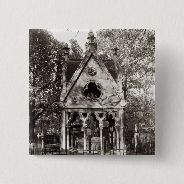 The Tomb of Abelard and Heloise, built in 1817 Pinback Button (Front)
