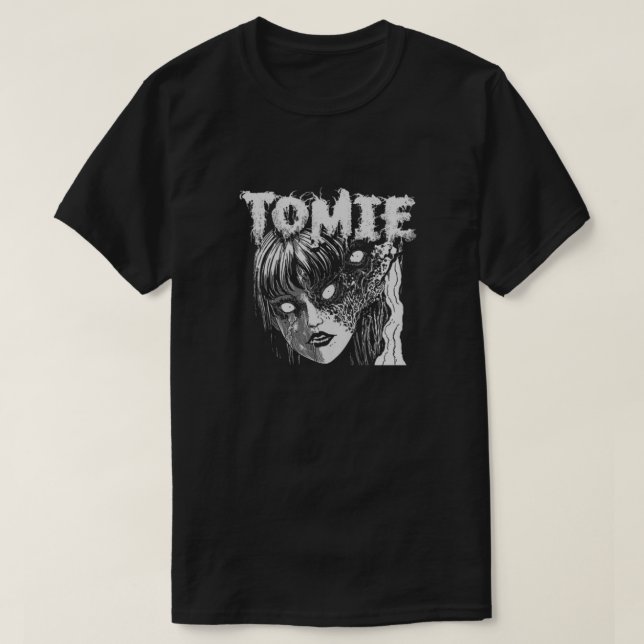 The Tomie Dark Face Girl Jun Ito  T-Shirt (Design Front)