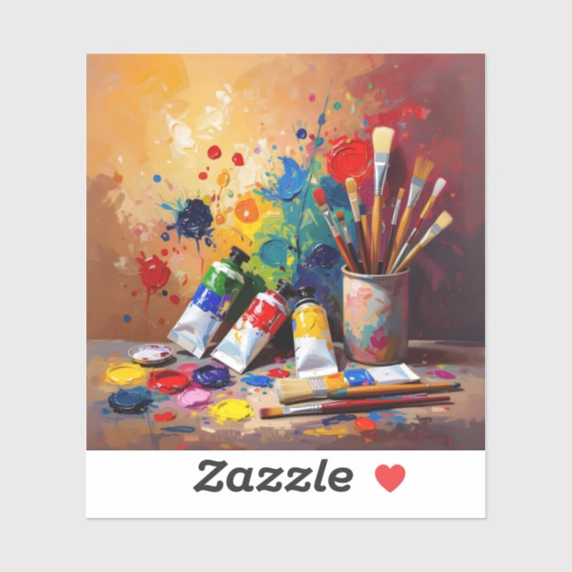The Tools Of Imagination – Creative Workspace Art  Sticker (Sheet)