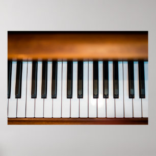 The top view of vintage key piano. abstract, antiq poster