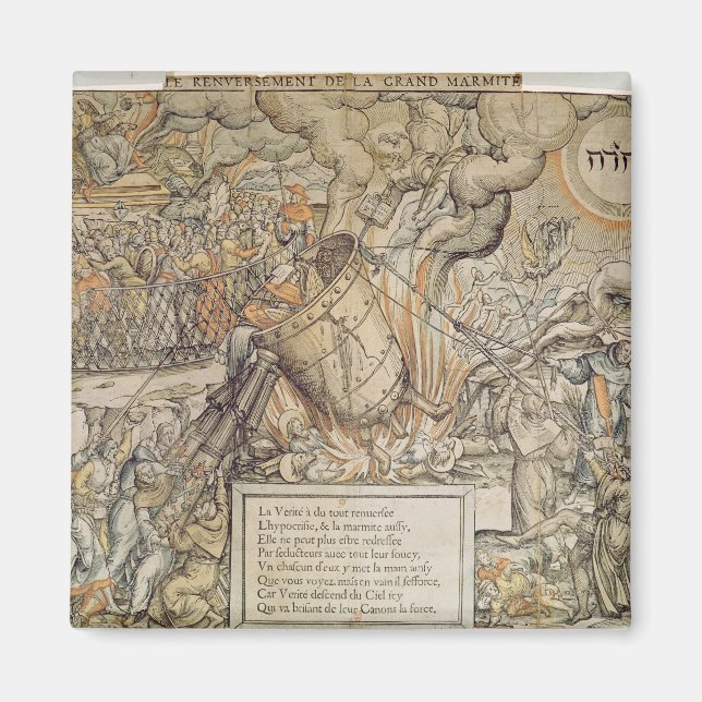 The Toppling Melting Pot Magnet (Front)