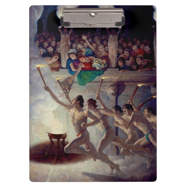 The Torch Race, Grecian Olympics by N. C. Wyeth Clipboard (Front)
