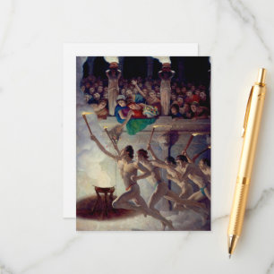 The Torch Race, Grecian Olympics by N. C. Wyeth Enclosure Card
