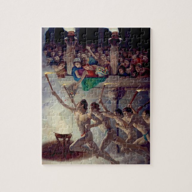 The Torch Race, Grecian Olympics by N. C. Wyeth Jigsaw Puzzle (Vertical)