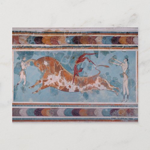 The Toreador Fresco Knossos Palace Crete Postcard