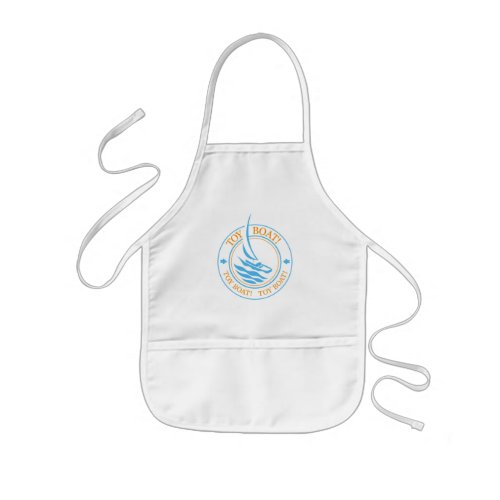 The Tot Spot_Toy Boat Blue  Gold apron