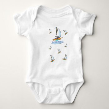 The Tot Spot_yacht2bme Pattern Baby T-shirt Baby Bodysuit by FUNauticals at Zazzle