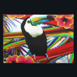 The toucan cloth placemat<br><div class="desc">the toucan in its exotic garden</div>