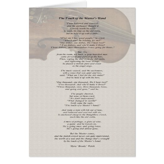 The Touch of the Master's Hand (Front)