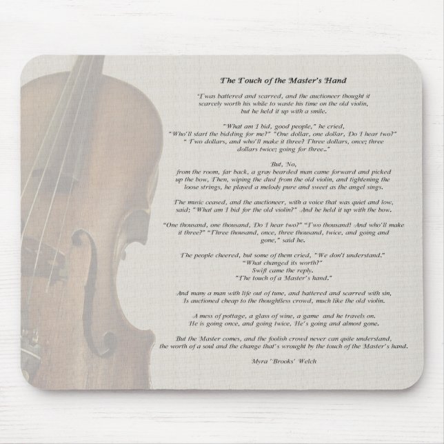 The Touch of the Master's Hand Mouse Pad (Front)