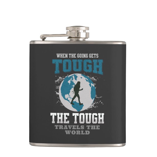 The Tough Travels Nature Discover Explore Planet  Flask (Front)