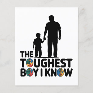 The Toughest Boy I Know Autism Fathers Day  Flyer