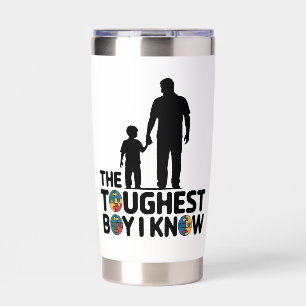 The Toughest Boy I Know Autism Fathers Day  Insulated Tumbler