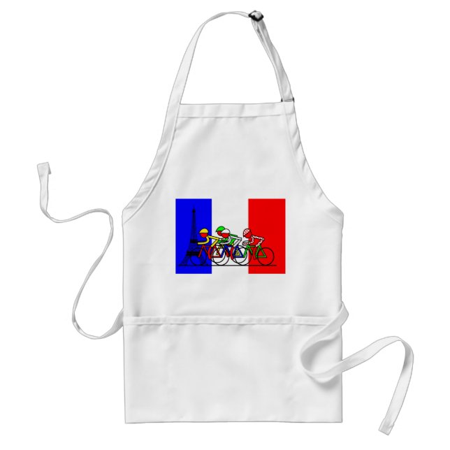 The Tour Arrives in Paris Adult Apron (Front)