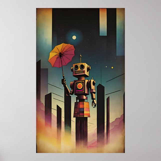 The Tourist - Ken Gage Surreal Art Poster (Front)