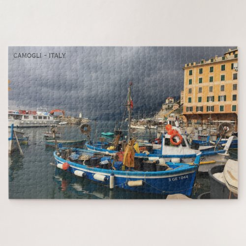 The tourist port in Camogli _ Liguria _ Italy Jigsaw Puzzle