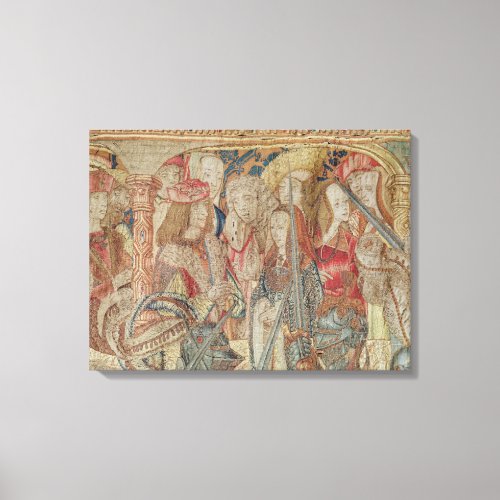 The Tournament vertical loom tapestry Canvas Print