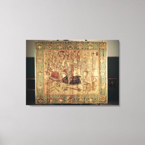 The Tournament vertical loom tapestry Canvas Print