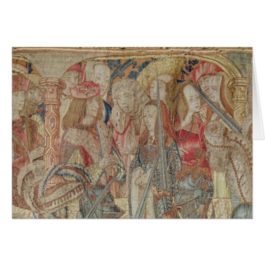 The Tournament, vertical loom tapestry Cards (Front Horizontal)