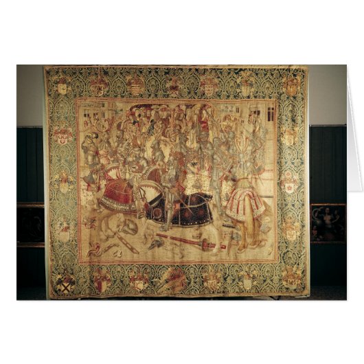 The Tournament, vertical loom tapestry Cards (Front Horizontal)