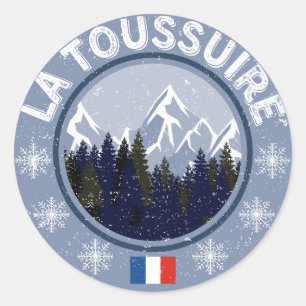 The Toussuire Ski Resort Classic Round Sticker
